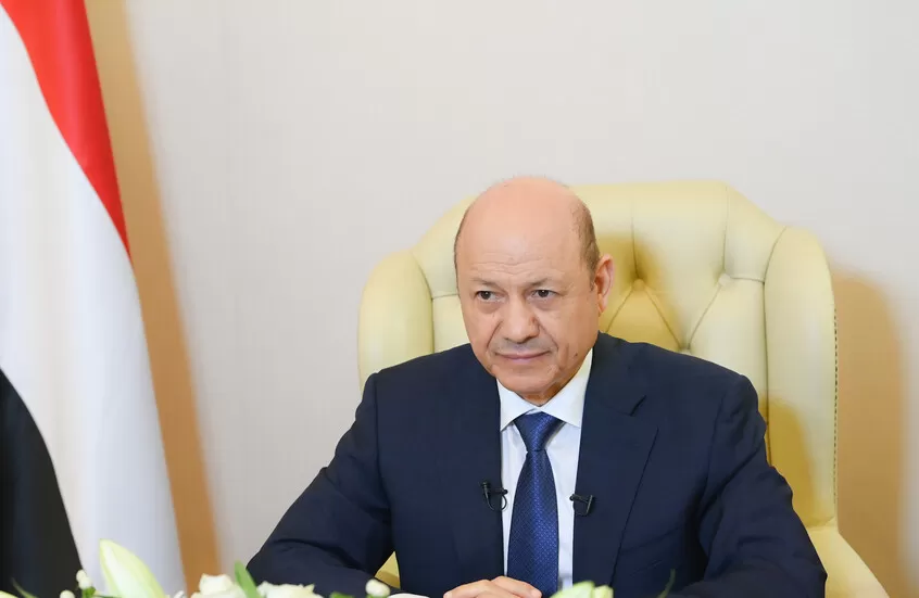 الرئيس العليمي يثمن استجابة التحالف لحماية المدنيين ويدعو لانسحاب الانتقالي